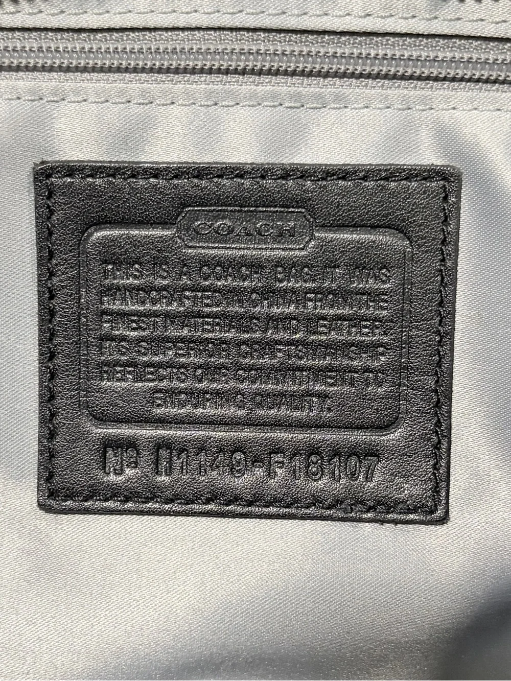 Coach Black and Silver Signature Jacquard Tote